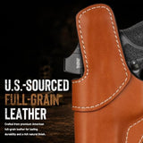 Leather IWB Holster for S&W M&P9/M&P40 M2.0 4"/4.25", Optic Ready
