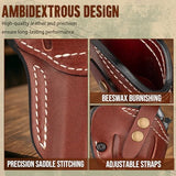 Premium Leather Revolver Holster for Ruger GP100/Speed Six, S&W Model 10 66 686 629 586 Classic 10 19, Taurus 65 66 627, Colt Python 4.0/4.25 & Similar Frame, Adj. Retention, Ambidextrous, Deep Brown