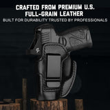 IWB Leather Holster for Taurus G3C/G2C/G2S — Stealth Black Left