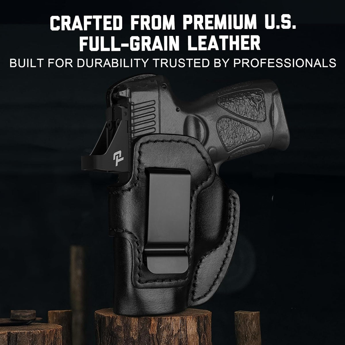 IWB Leather Holster for Taurus G3C/G2C/G2S — Stealth Black Left