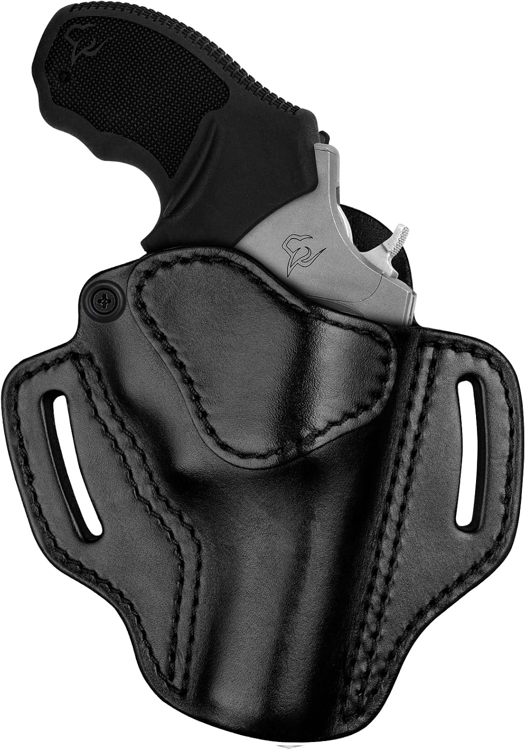 J-Frame 2.5-3 Inch OWB Pancake Leather Holster for Taurus 856 & Ruger SP101 — Black Right