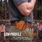 Leather OWB Pancake Holster for Sig Sauer P365 & P365X, SAS, Optic Ready — Brown Right