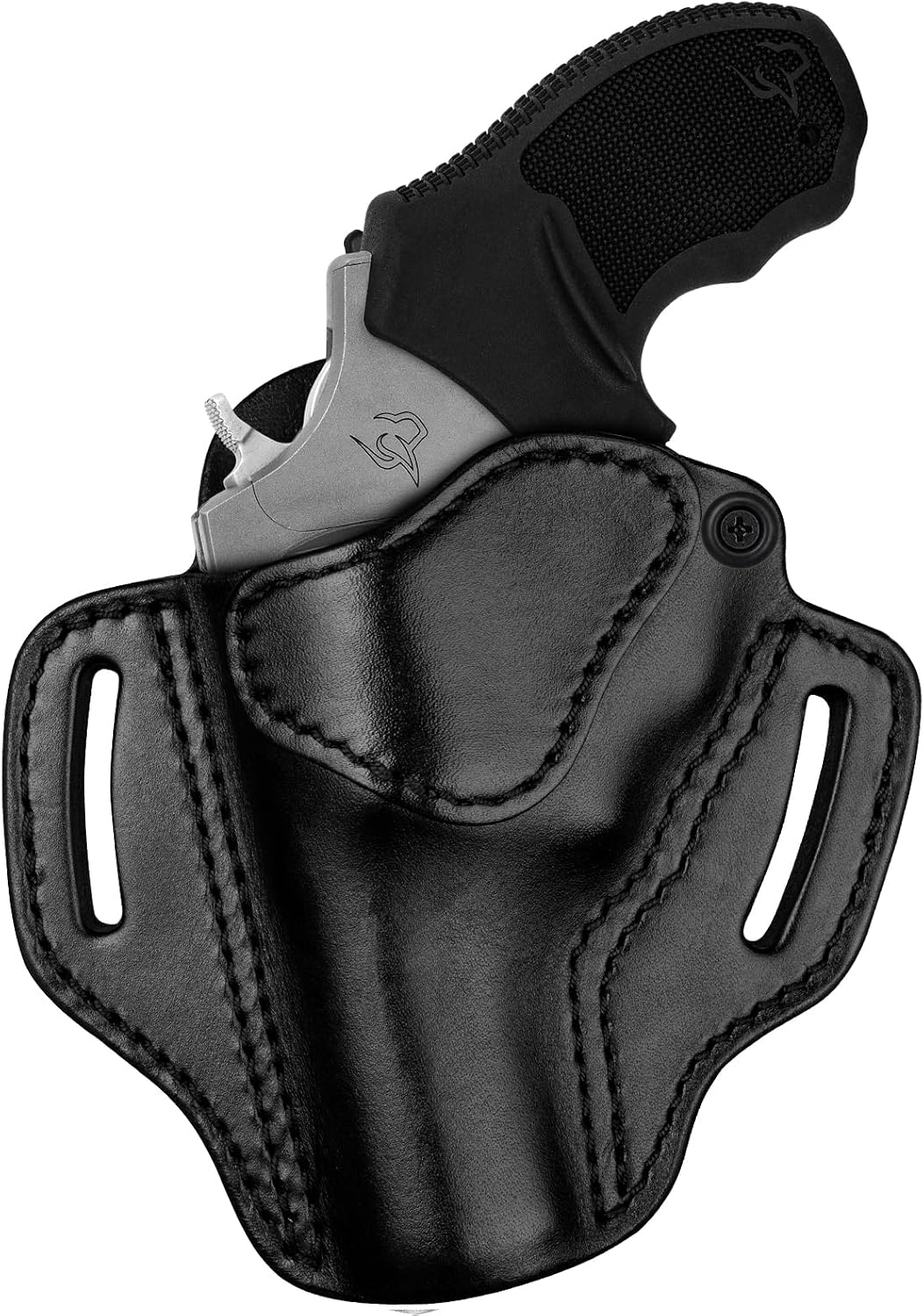 J-Frame 2.5-3 Inch OWB Pancake Leather Holster for Taurus 856 & Ruger SP101 — Black Left