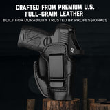 IWB Leather Holster for Taurus G3C/G2C/G2S — Stealth Black Right
