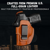 IWB Leather Holster for Taurus G3C/G2C/G2S — Classic Brown Left