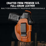 IWB Leather Holster for Taurus G3C/G2C/G2S — Classic Brown Right