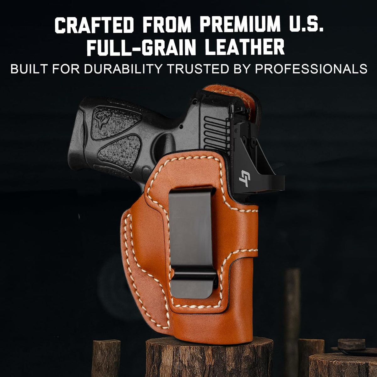 IWB Leather Holster for Taurus G3C/G2C/G2S — Classic Brown Right