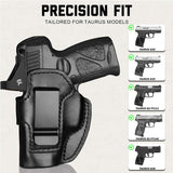 IWB Leather Holster for Taurus G3C/G2C/G2S — Stealth Black Left