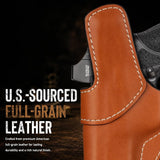 Leather IWB Holster for S&W M&P9/M&P40 M2.0 4"/4.25", Optic Ready