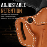 Leather OWB Pancake Holster for Sig Sauer P365 & P365X, SAS, Optic Ready — Brown Right