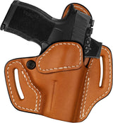 Leather OWB Pancake Holster for Sig Sauer P365 & P365X, SAS, Optic Ready — Brown Right