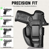 IWB Leather Holster for Taurus G3C/G2C/G2S — Stealth Black Right