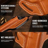 Leather OWB Pancake Holster for Sig Sauer P365 & P365X, SAS, Optic Ready — Brown Right