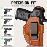 IWB Leather Holster for Taurus G3C/G2C/G2S — Classic Brown Right